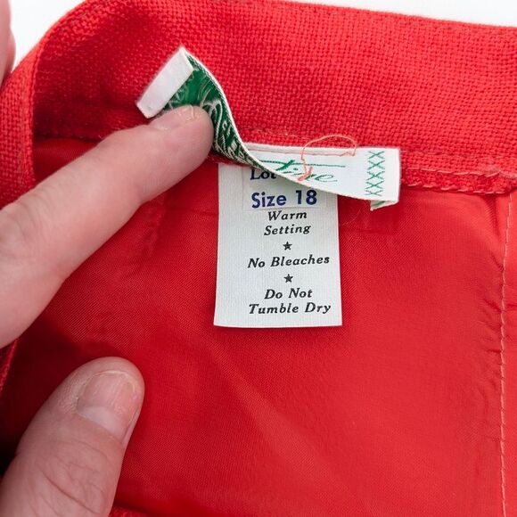 Prestige Of Boston Vintage Retro Mod Red Pleated A-Line Midi Skirt Size 18 - Picture 4 of 11